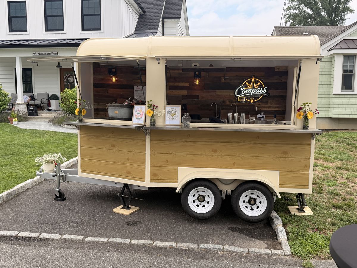 The Compass trailer serving guests at the Manasquan block party